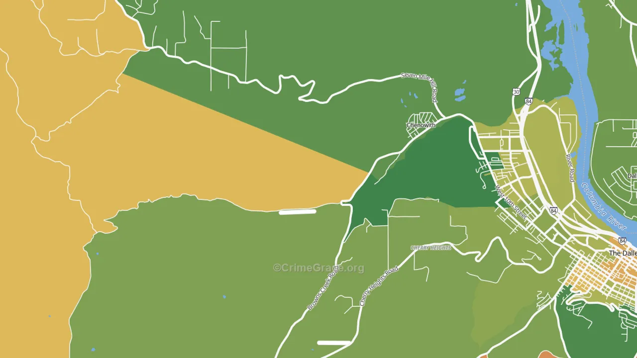 Chenoweth, OR Map of Murder Rates