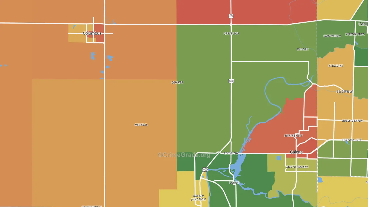 Cherokee County, KS Map of Murder Rates