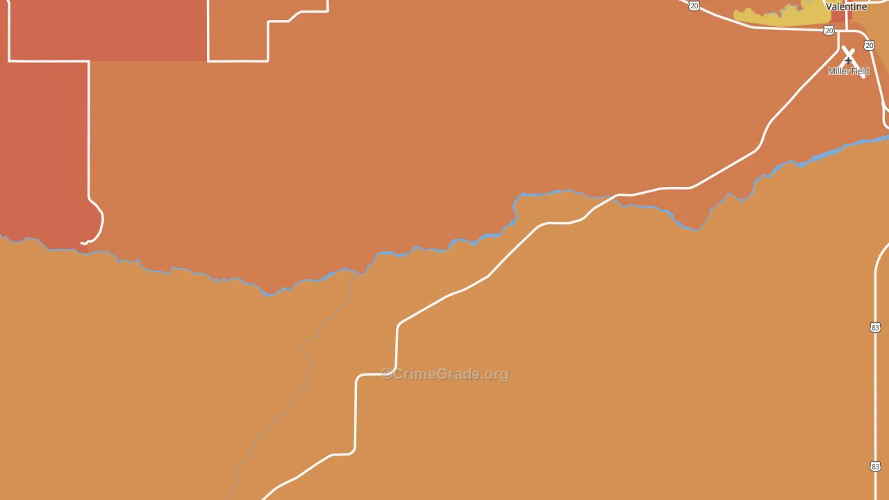 Cherry County, NE Map of Murder Rates