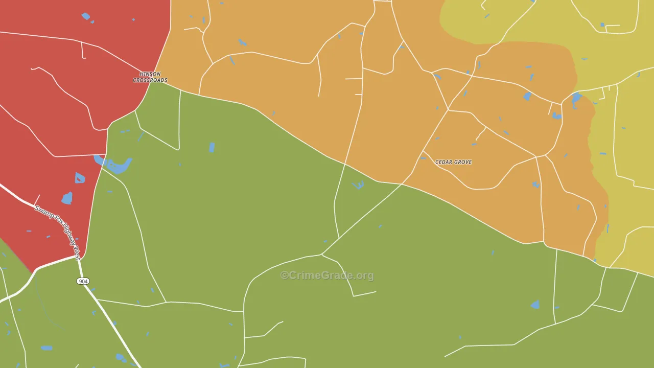 Cherry Grove, NC Map of Murder Rates