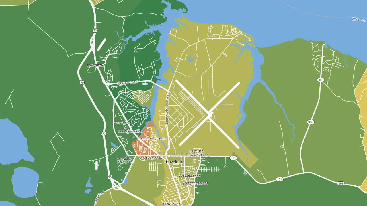 Cherry Point, NC Map of Murder Rates