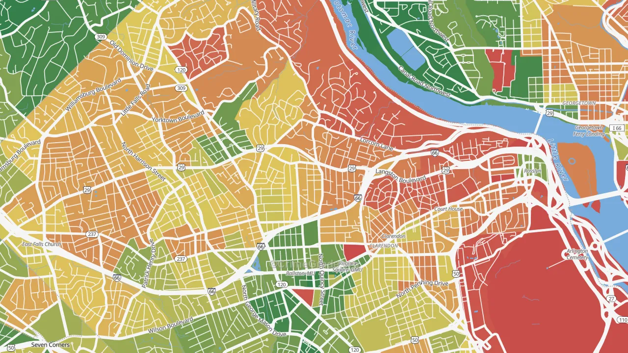 Cherrydale, Arlington, VA Map of Murder Rates