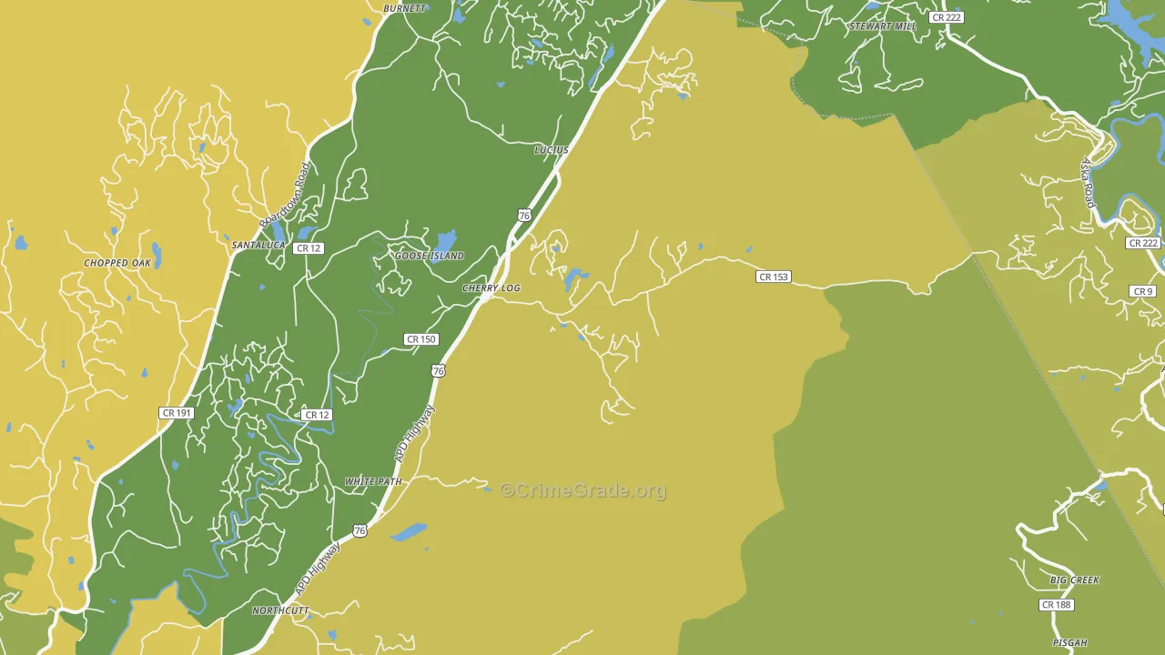 Cherrylog, GA Map of Murder Rates