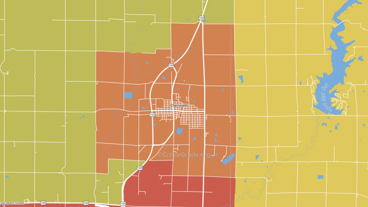 Cherryvale, KS Map of Murder Rates