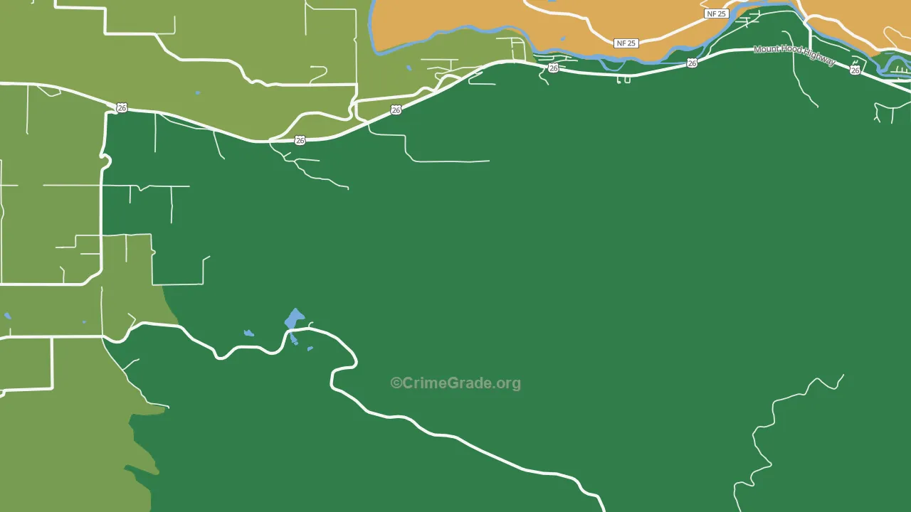 Cherryville, OR Map of Murder Rates