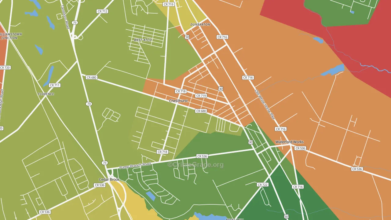 Chesilhurst, NJ Map of Murder Rates