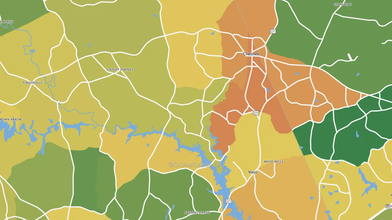 Chesnee, SC Map of Murder Rates