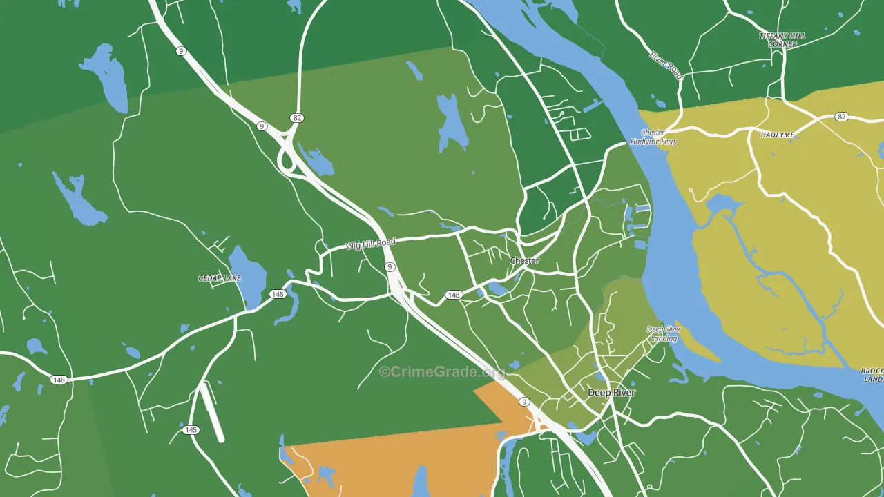 Chester, CT Map of Murder Rates