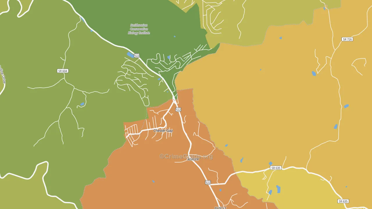 Chester Gap, VA Map of Murder Rates