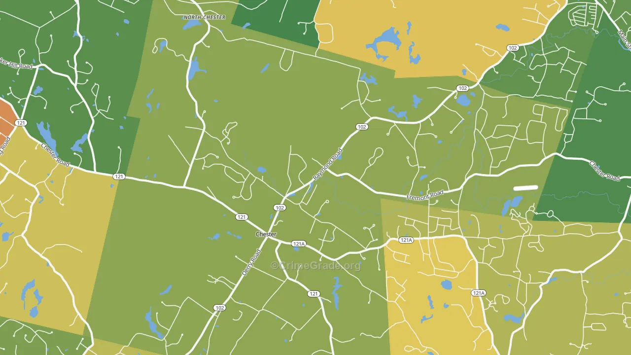 Chester, NH Map of Murder Rates