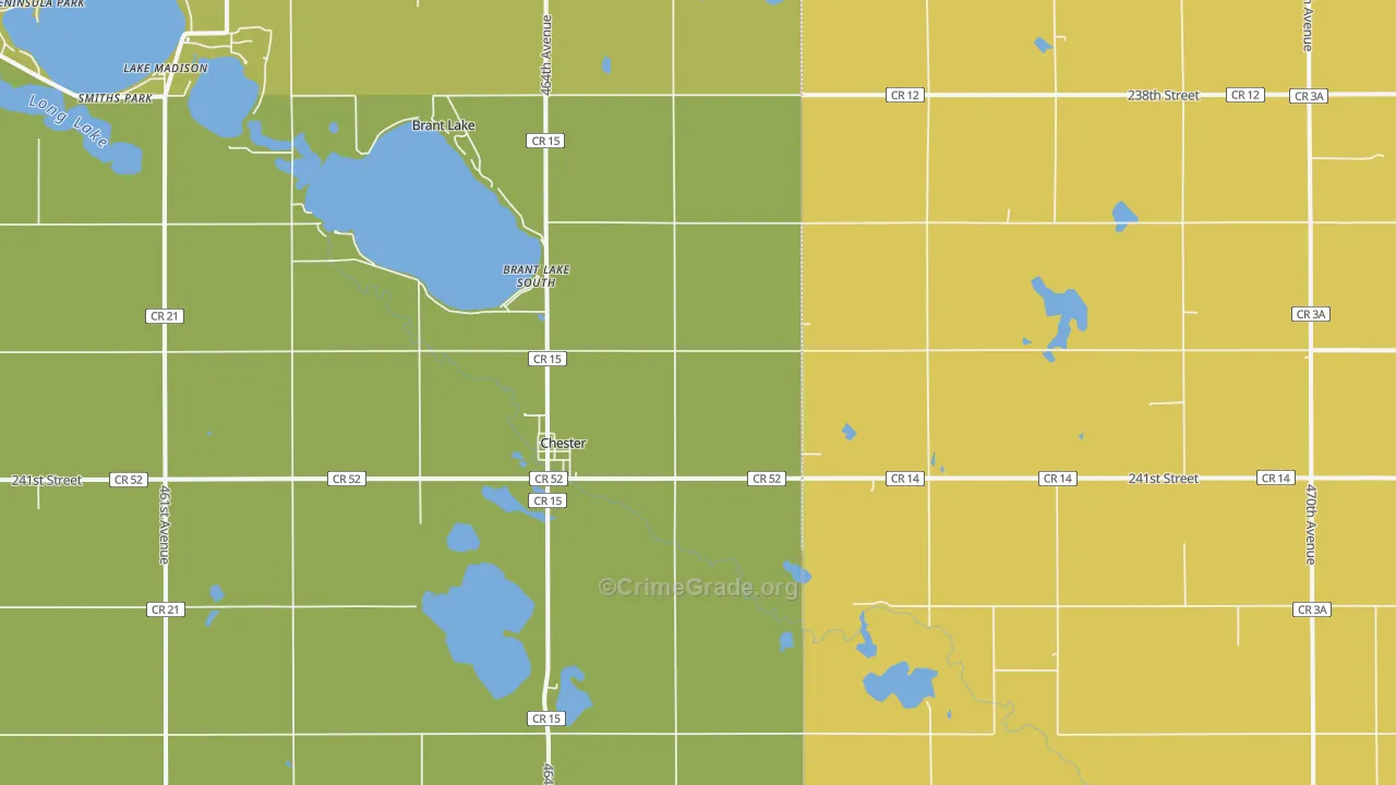 Chester, SD Map of Murder Rates