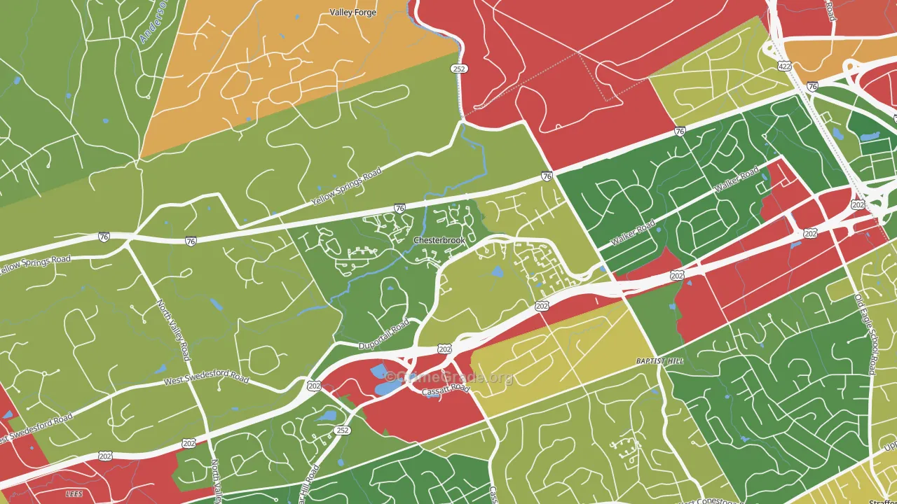 Chesterbrook, PA Map of Murder Rates