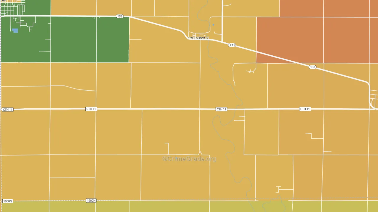 Chesterville, IL Map of Murder Rates