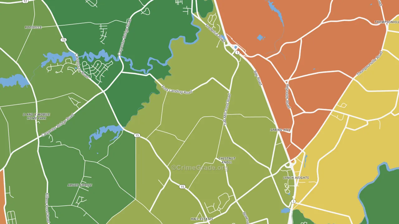Chestnut Knoll, DE Map of Murder Rates