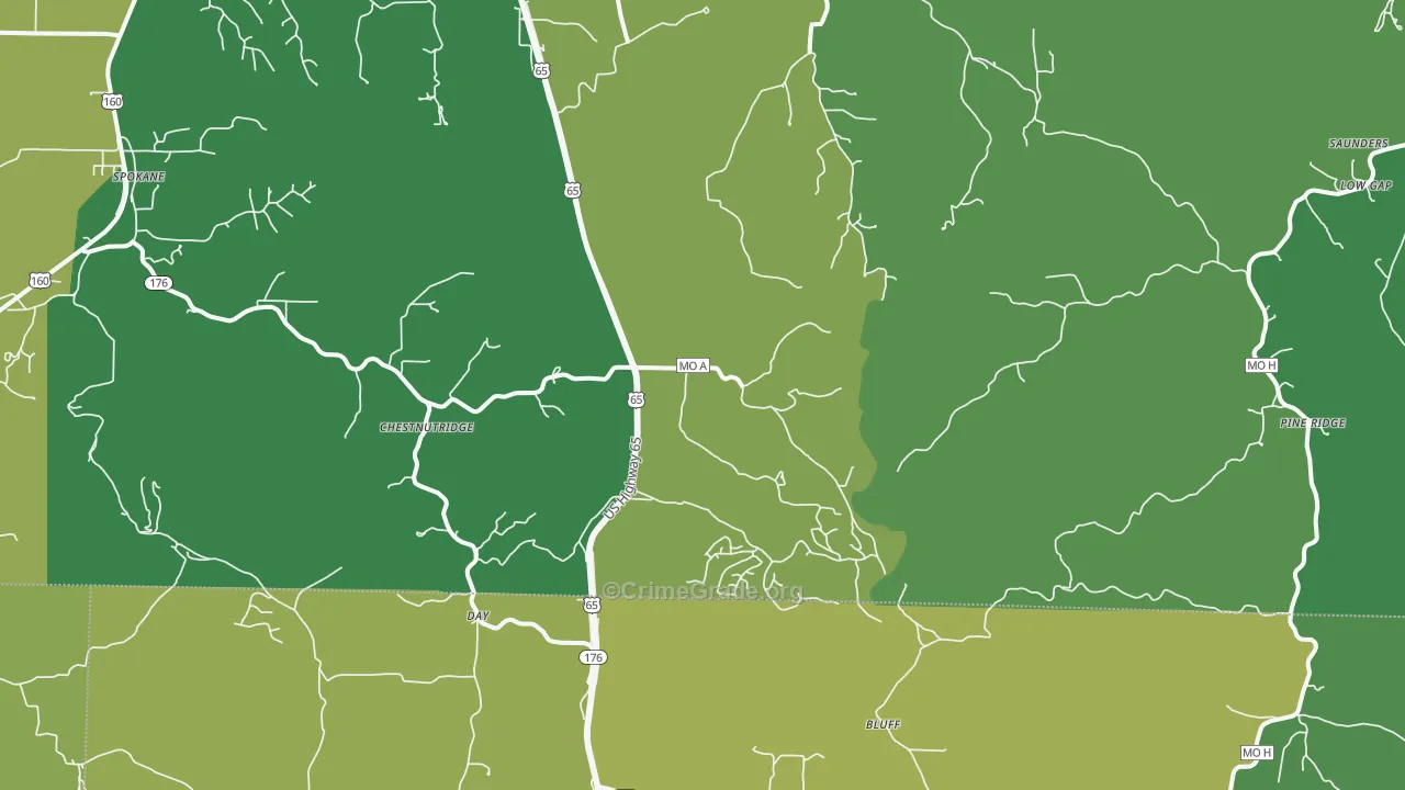Chestnutridge, MO Map of Murder Rates