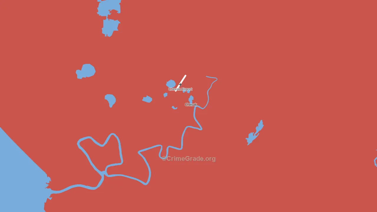 Chevak, AK Map of Murder Rates