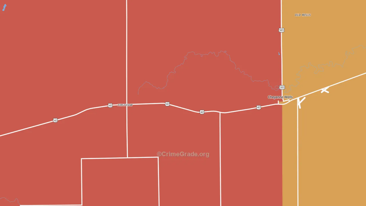 Cheyenne County, CO Map of Murder Rates