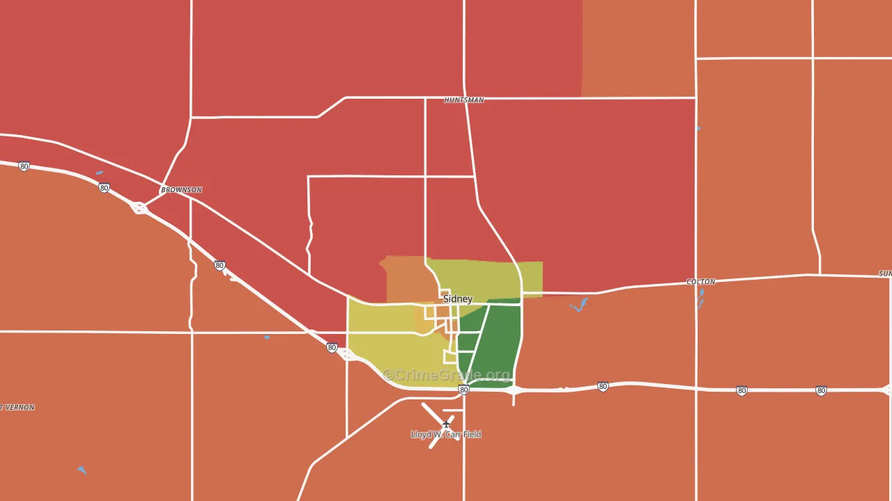 Cheyenne County, NE Map of Murder Rates