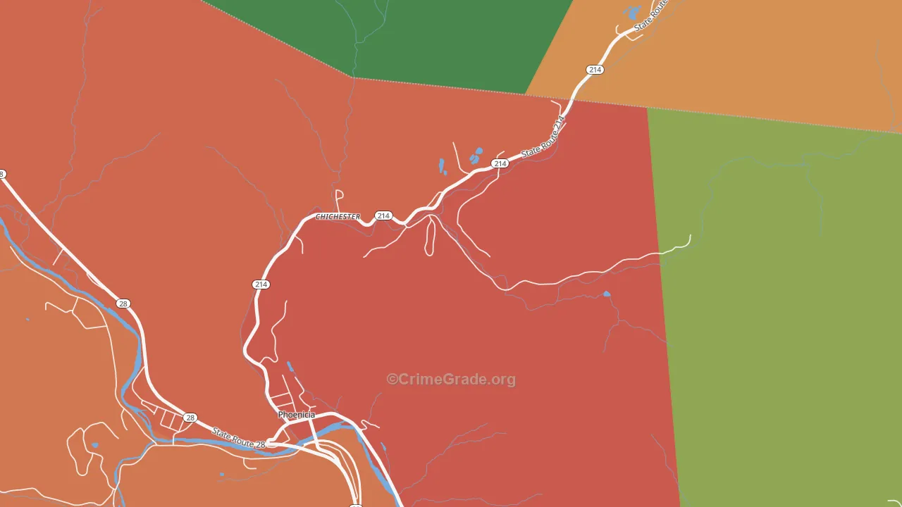 Chichester, NY Map of Murder Rates