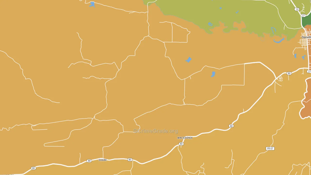 Chickalah, AR Map of Murder Rates