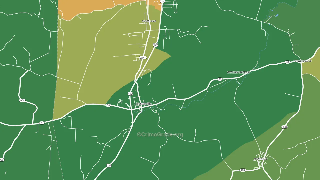 Chicken Bristle, KY Map of Murder Rates