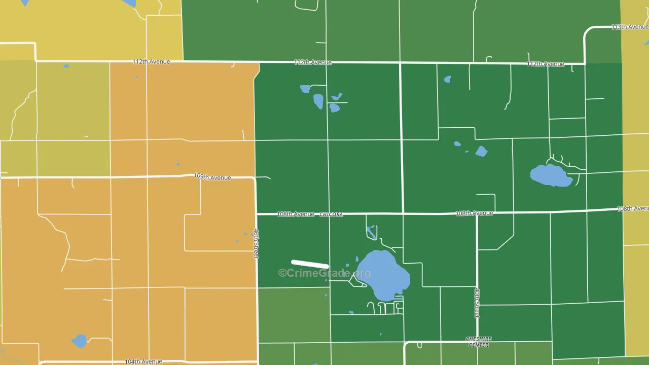 Chicora, MI Map of Murder Rates