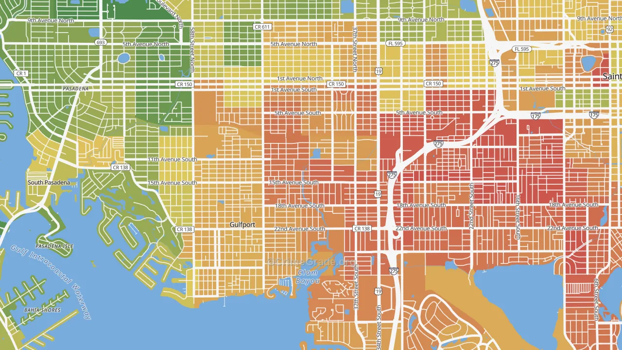 Childs Park, St. Petersburg, FL Map of Murder Rates