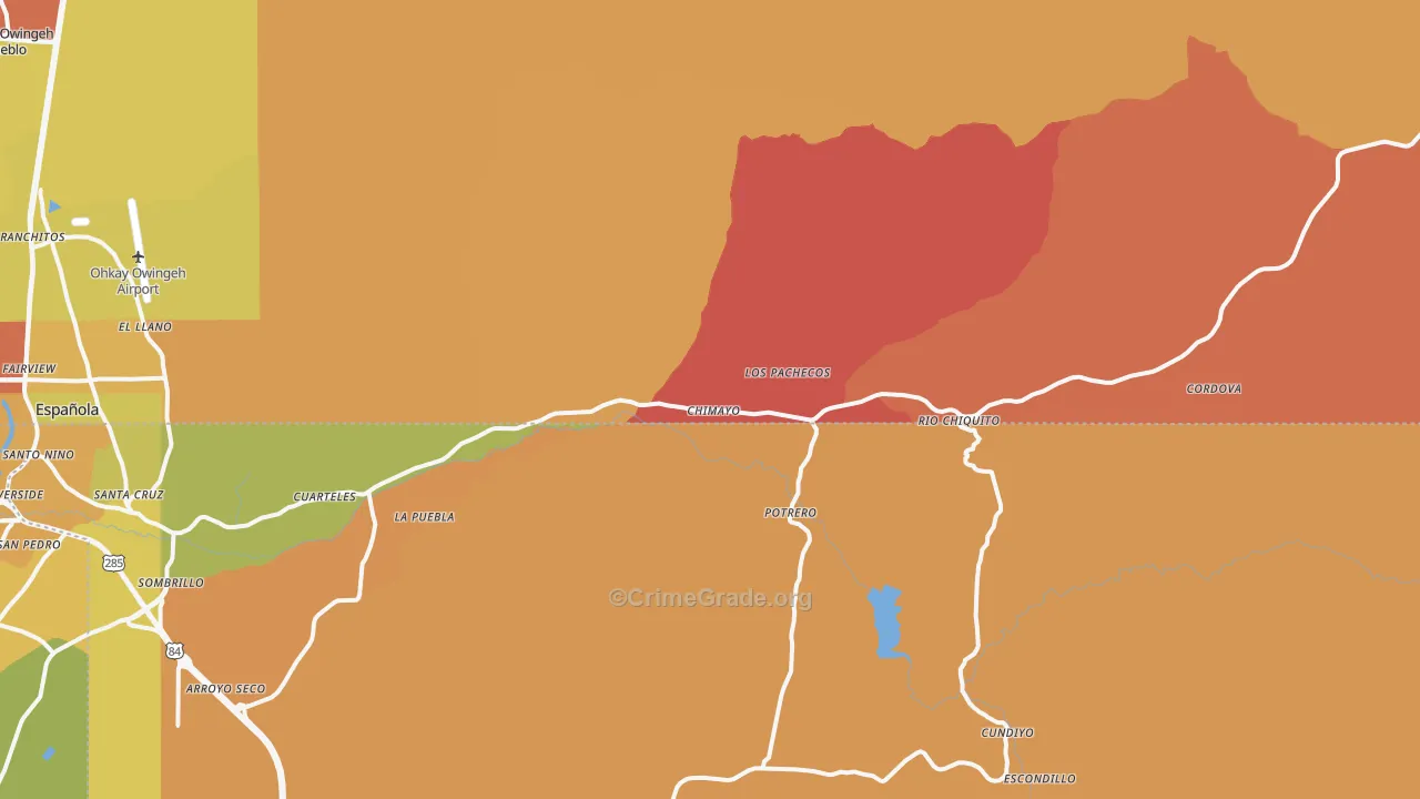 Chimayo, NM Map of Murder Rates