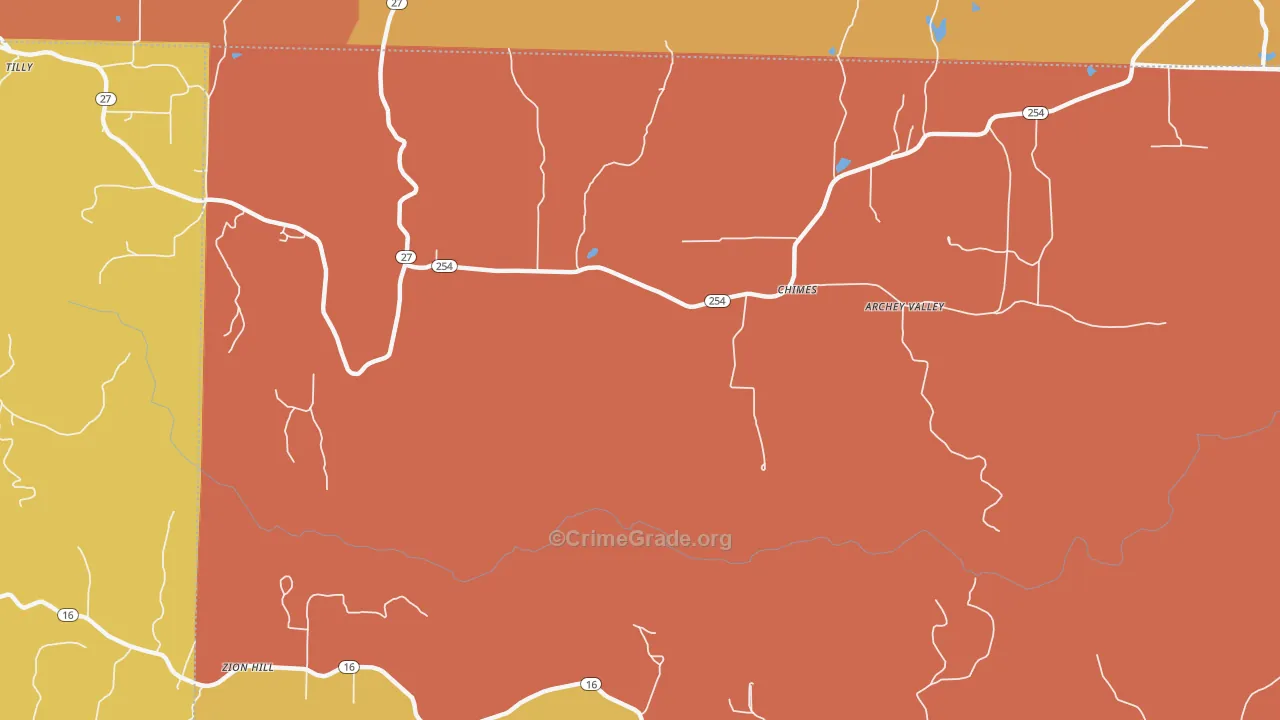 Chimes, AR Map of Murder Rates