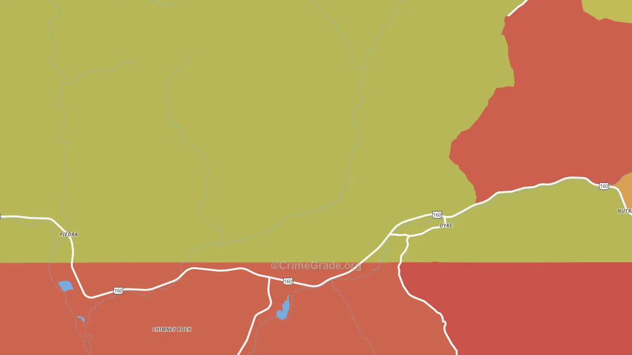 Chimney Rock, CO Map of Murder Rates