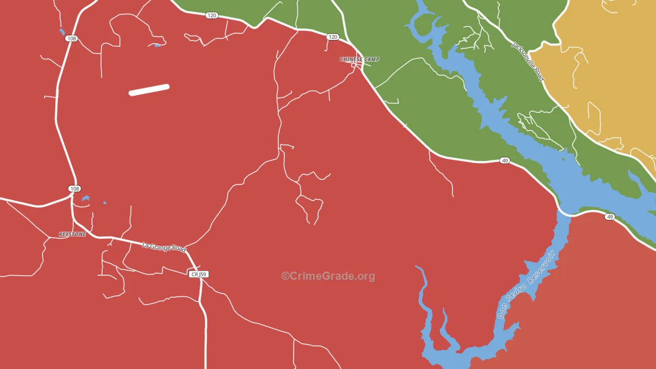 Chinese Camp, CA Map of Murder Rates