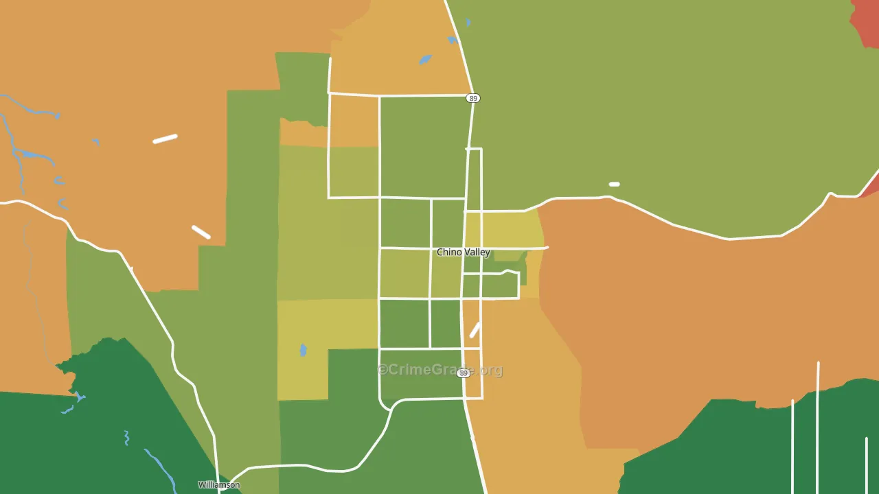 Chino Valley, AZ Map of Murder Rates