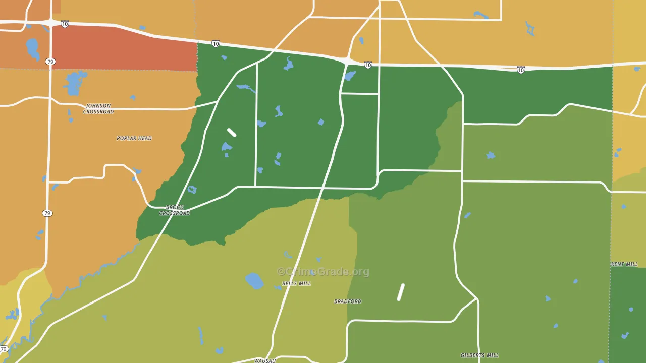 Chipley, FL Map of Murder Rates