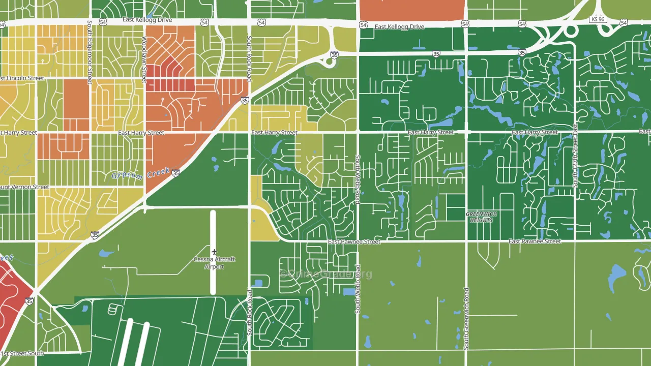 Chisholm Creek, Wichita, KS Map of Murder Rates