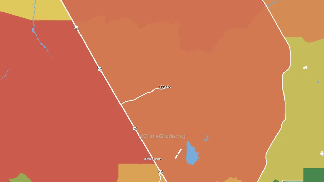 Chloride, AZ Map of Murder Rates