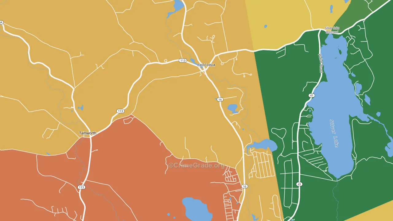 Chocorua, NH Map of Murder Rates