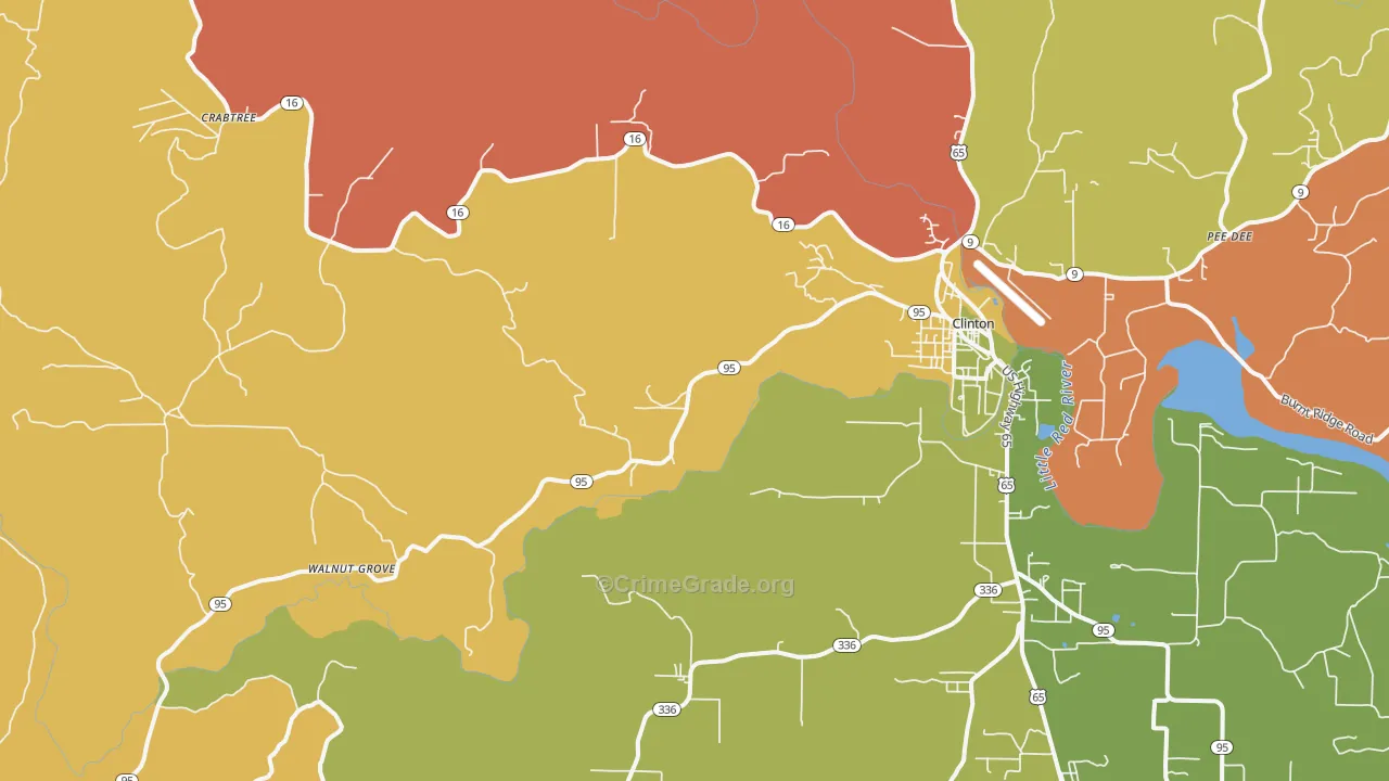Choctaw, AR Map of Murder Rates