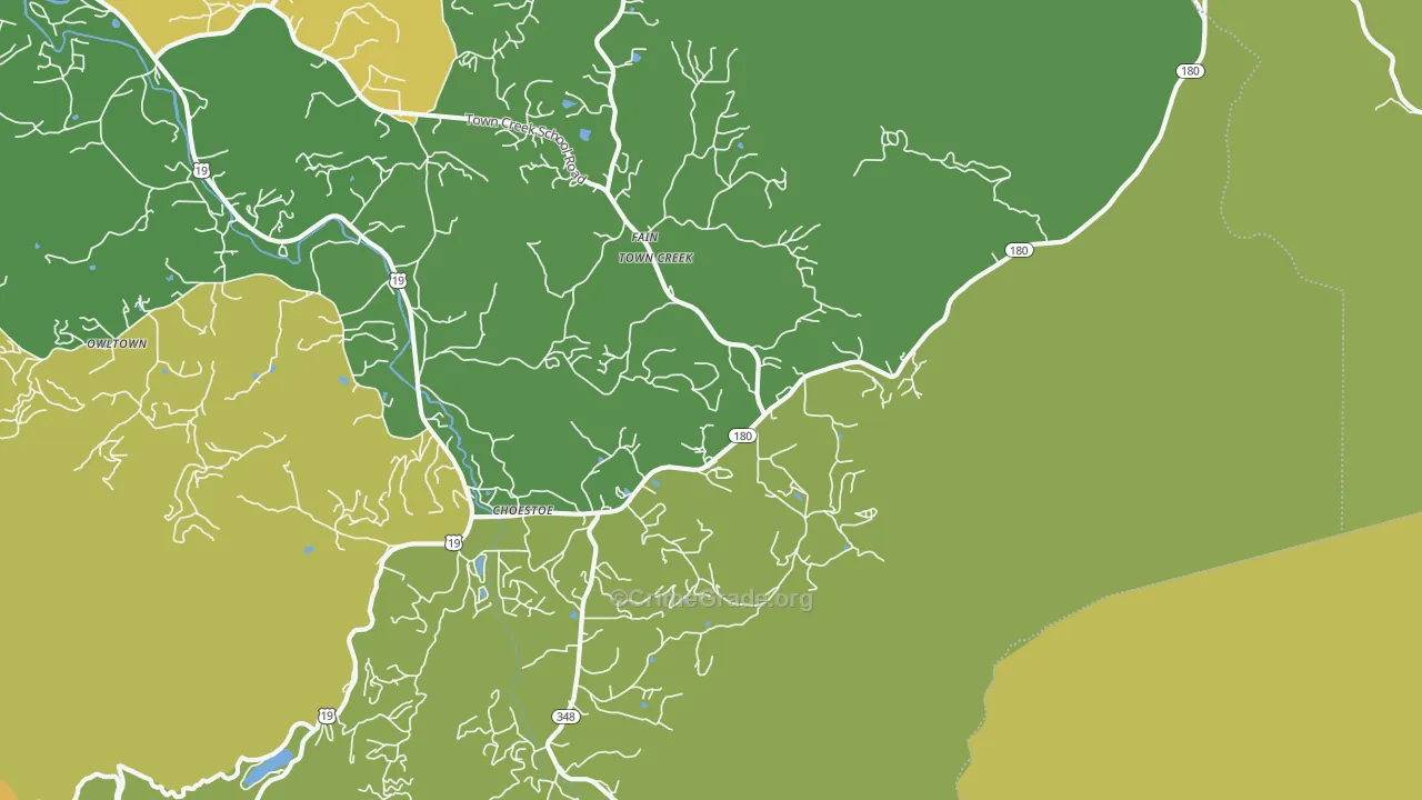 Choestoe, GA Map of Murder Rates