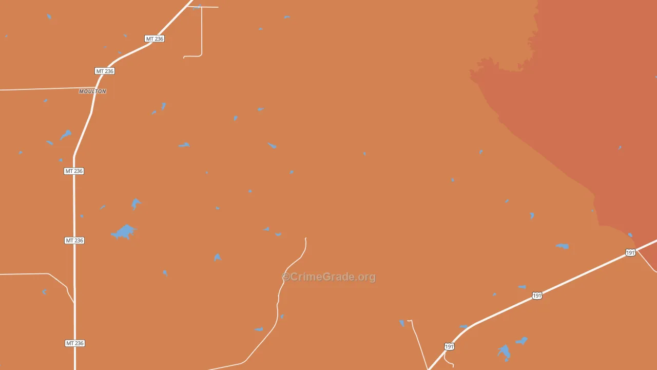 Christina, MT Map of Murder Rates