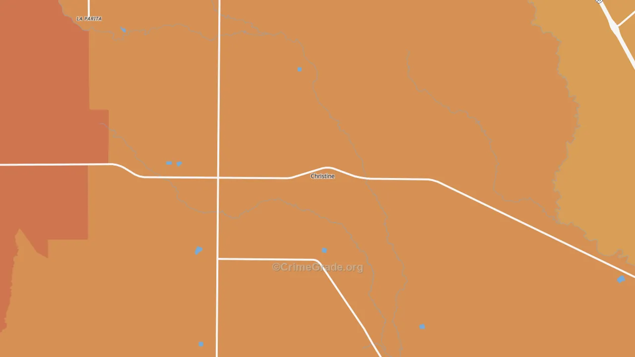 Christine, TX Map of Murder Rates