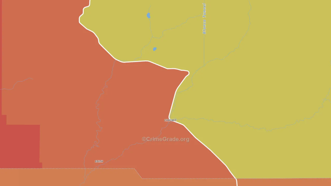 Chromo, CO Map of Murder Rates