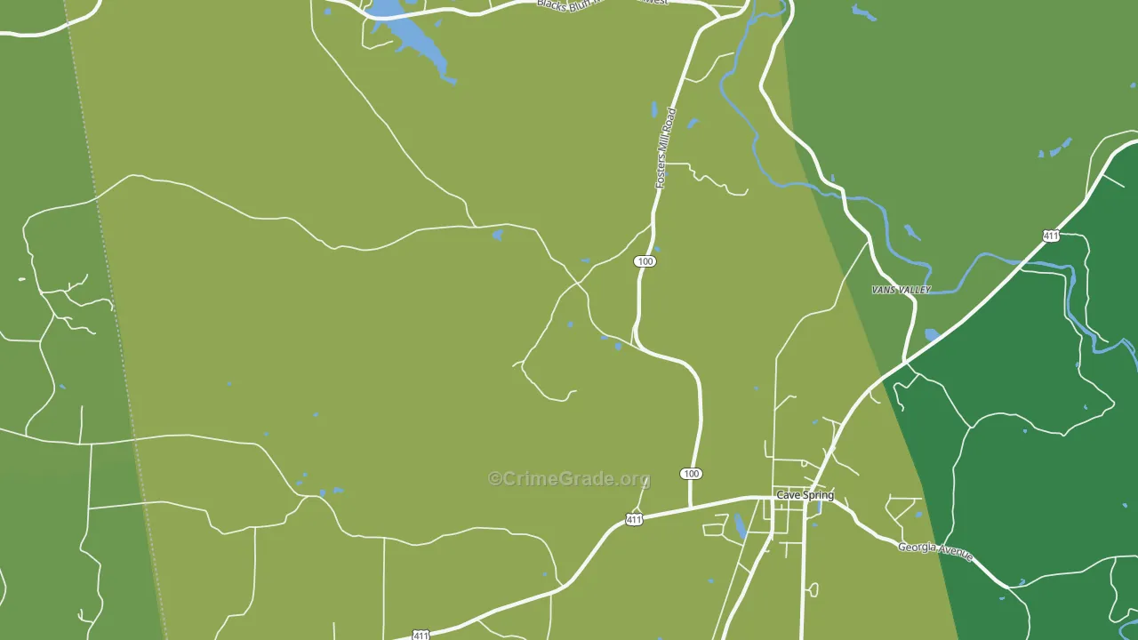 Chubbtown, GA Map of Murder Rates
