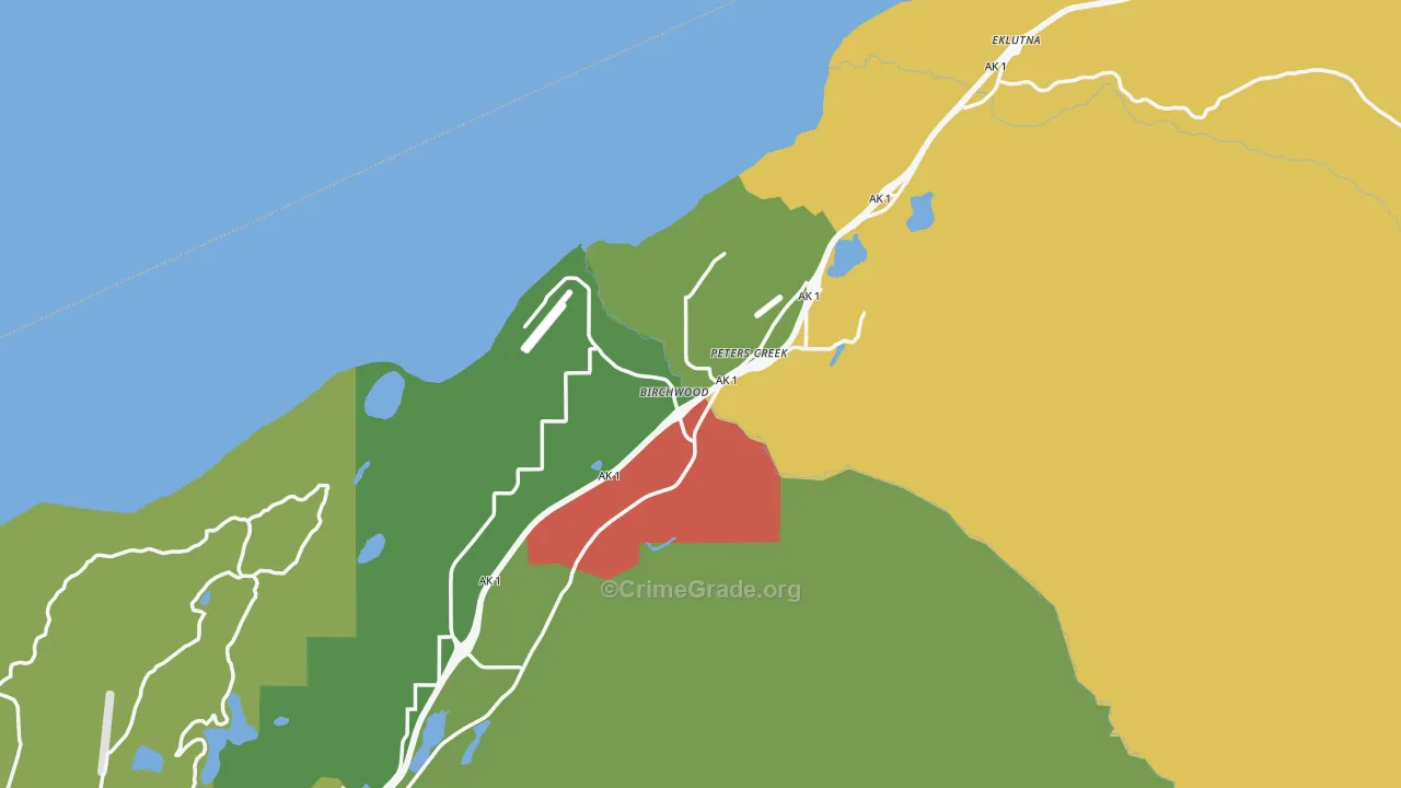 Chugiak, AK Map of Murder Rates