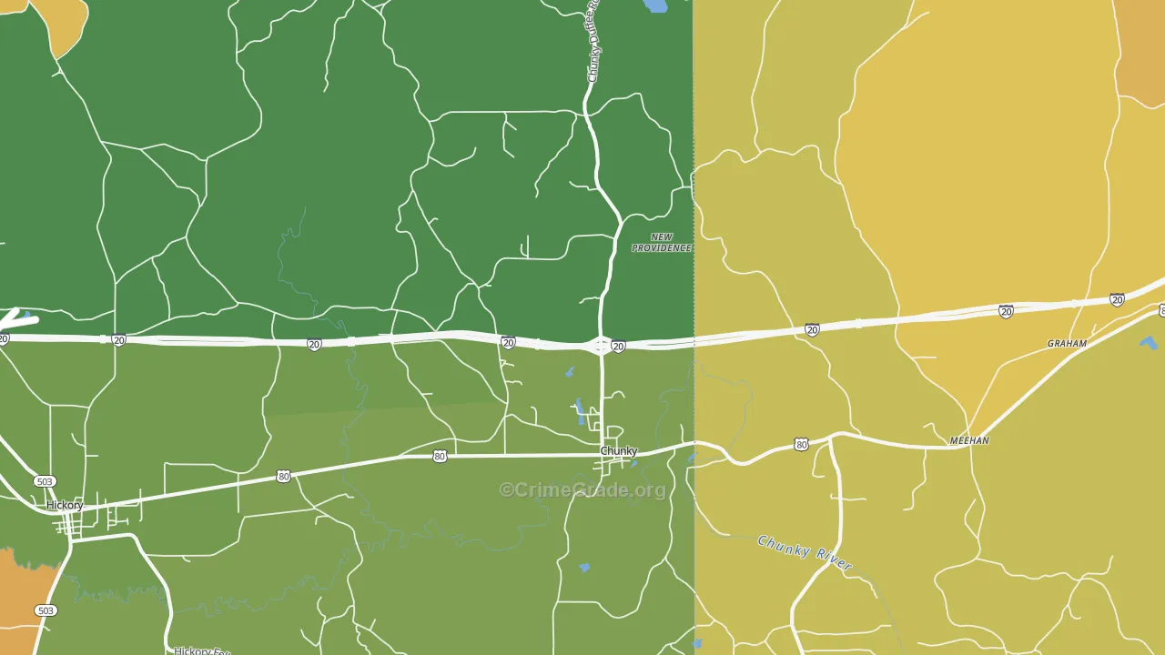 Chunky, MS Map of Murder Rates