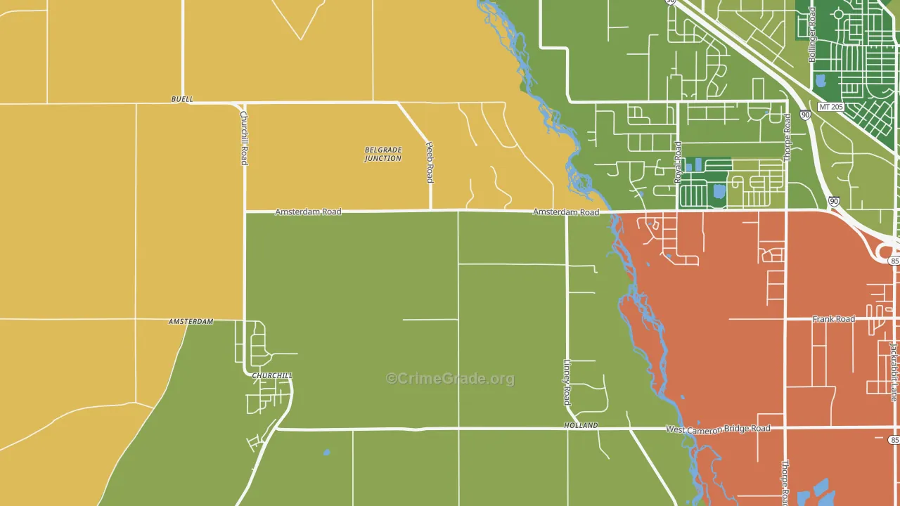 Church Hill, MT Map of Murder Rates