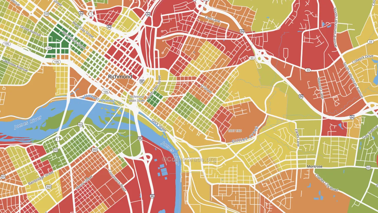 Church Hill, Richmond, VA Map of Murder Rates