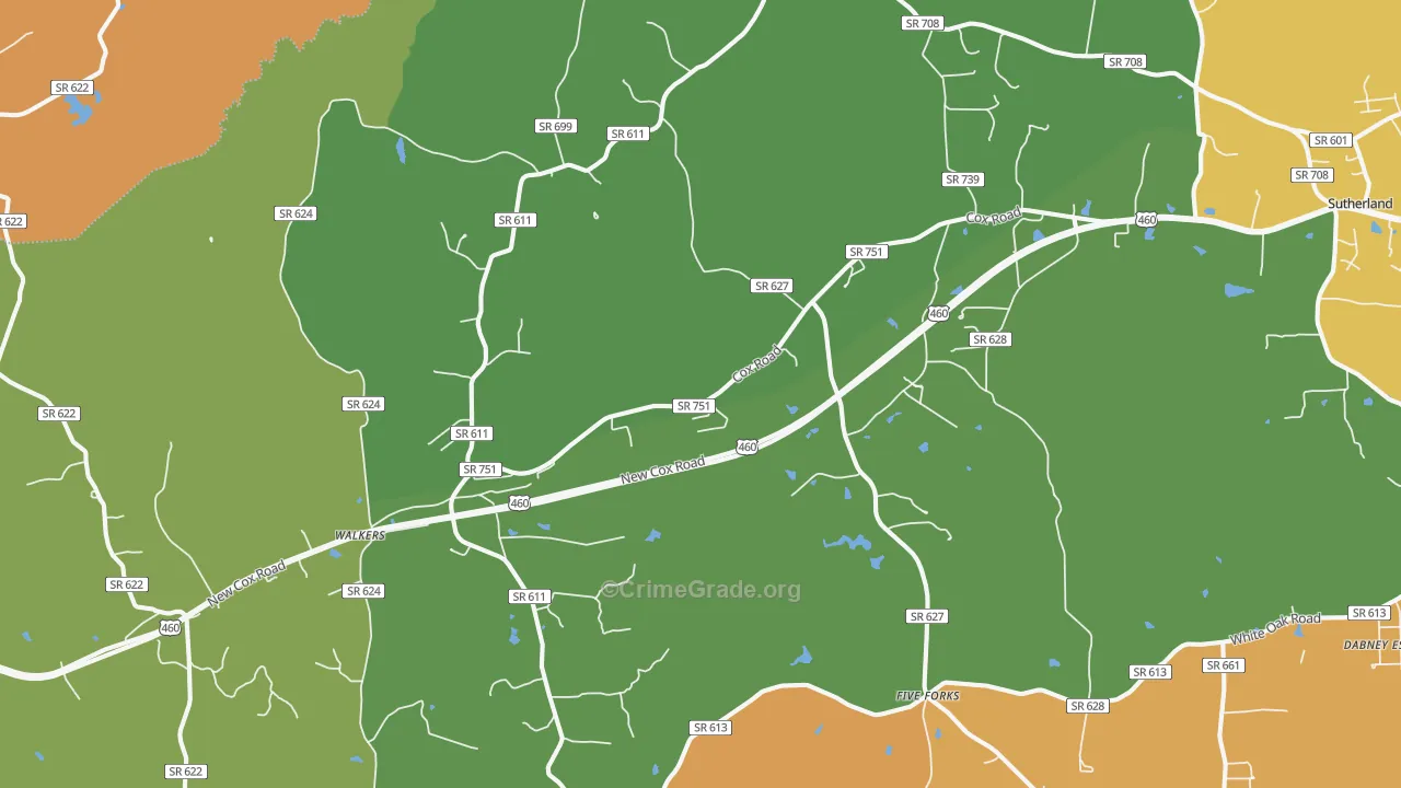 Church Road, VA Map of Murder Rates