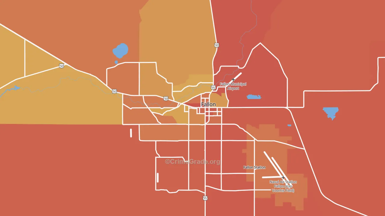 Churchill County, NV Map of Murder Rates