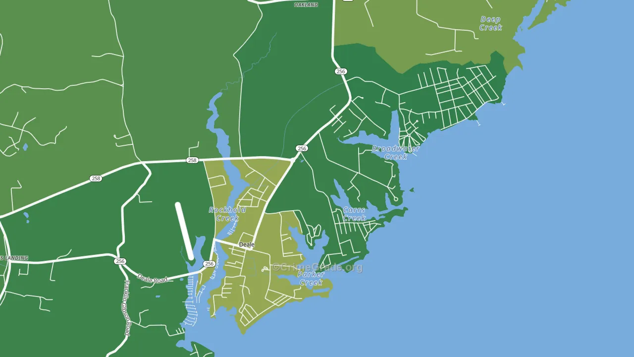Churchton, MD Map of Murder Rates