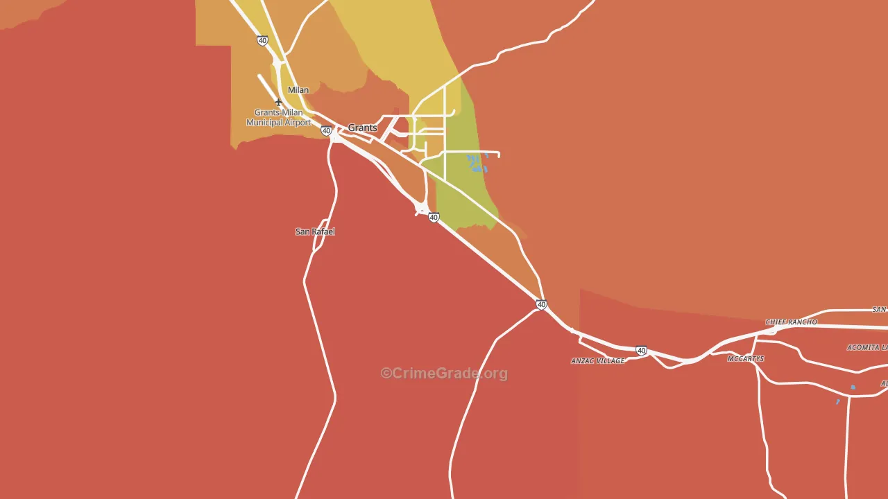 Cibola County, NM Map of Murder Rates